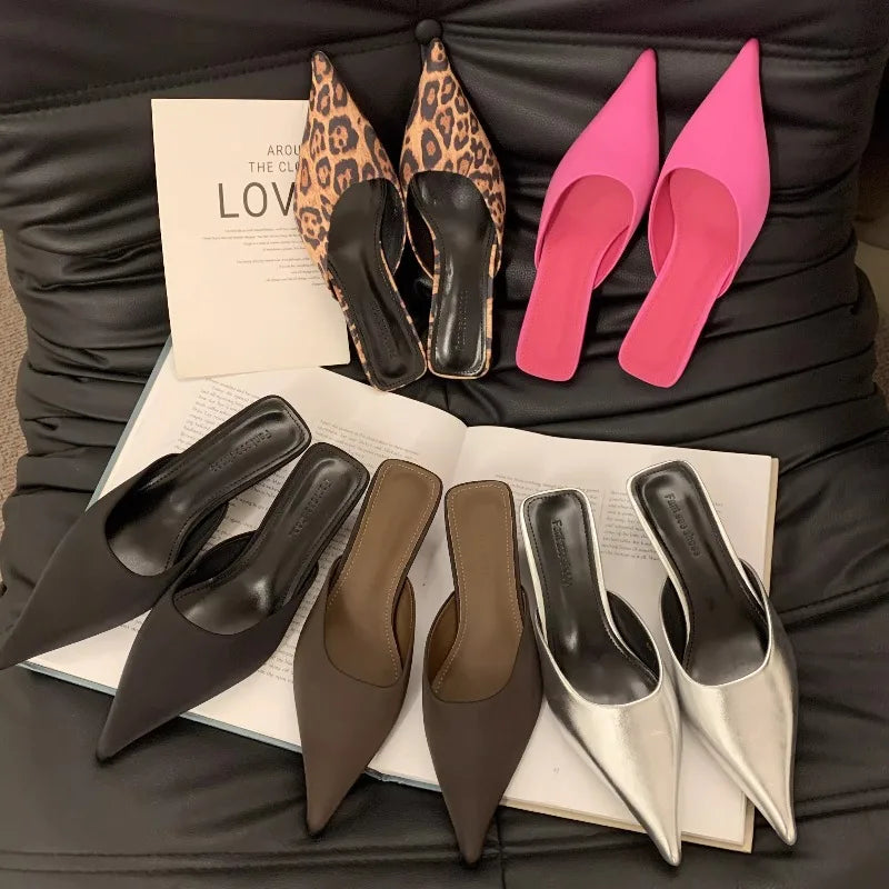 New Pointed Toe Women Mules Slipper
