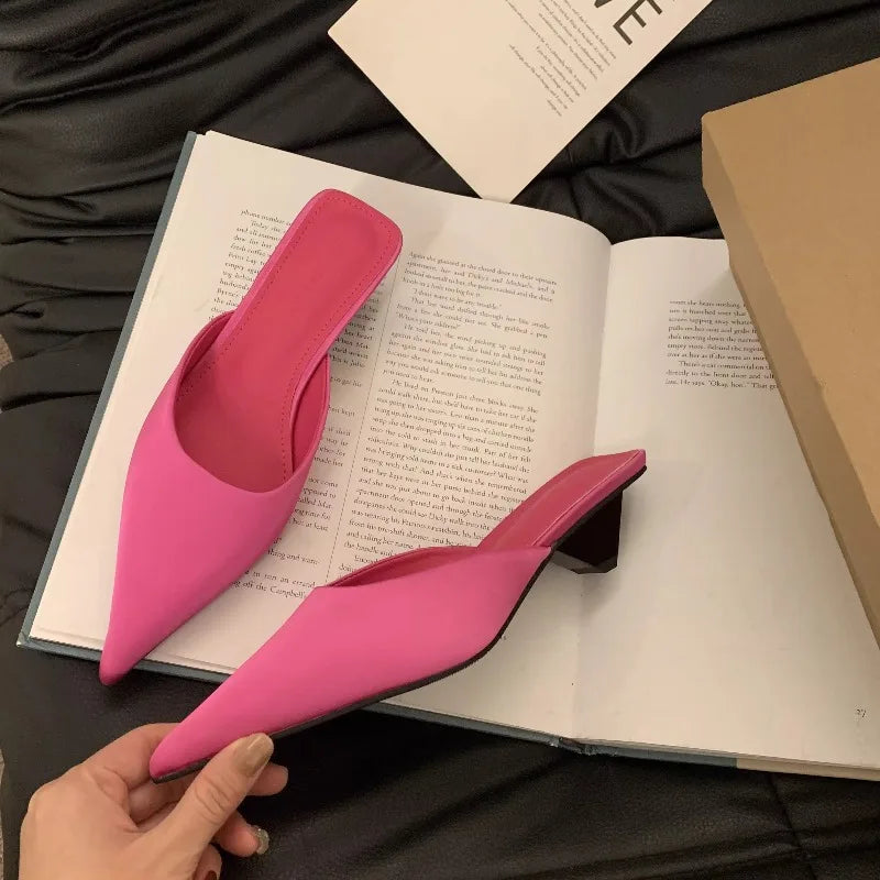 New Pointed Toe Women Mules Slipper