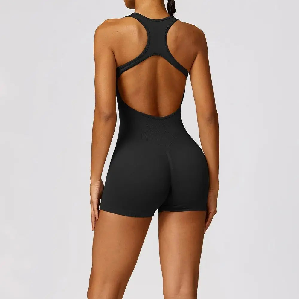 Fitness-Romper, elastischer Workout-Bodysuit